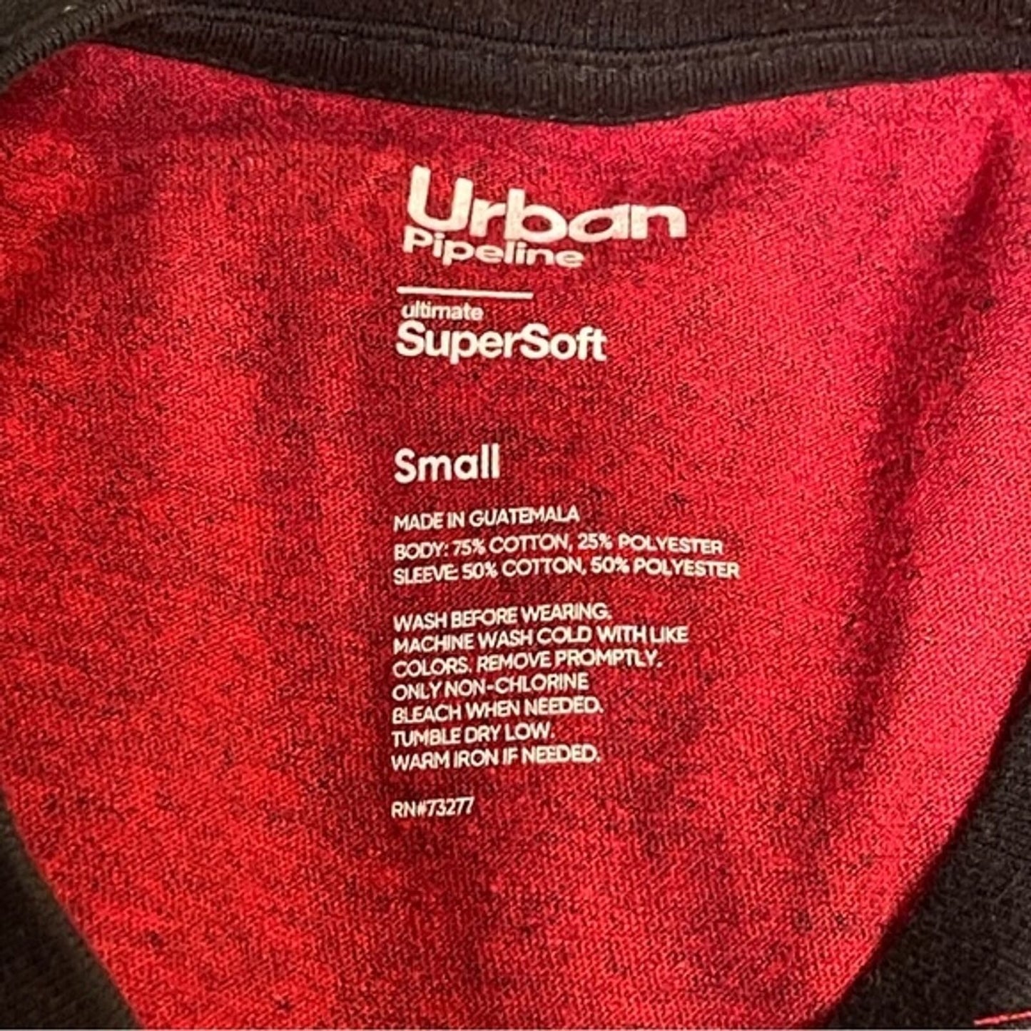 Urban Pipeline Ultimate Super Soft Raglan Shirt Size Small