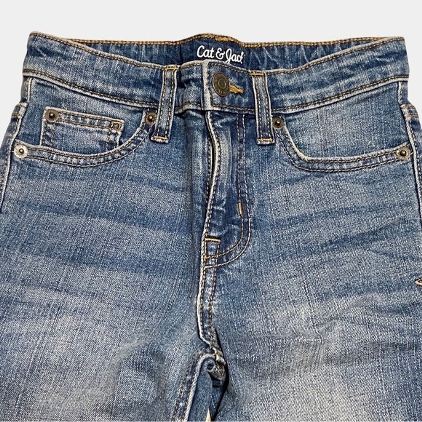 Cat & Jack Boys Sz 6 Straight Leg Bootcut Jeans Vintage Wash Denim Kids Jeans