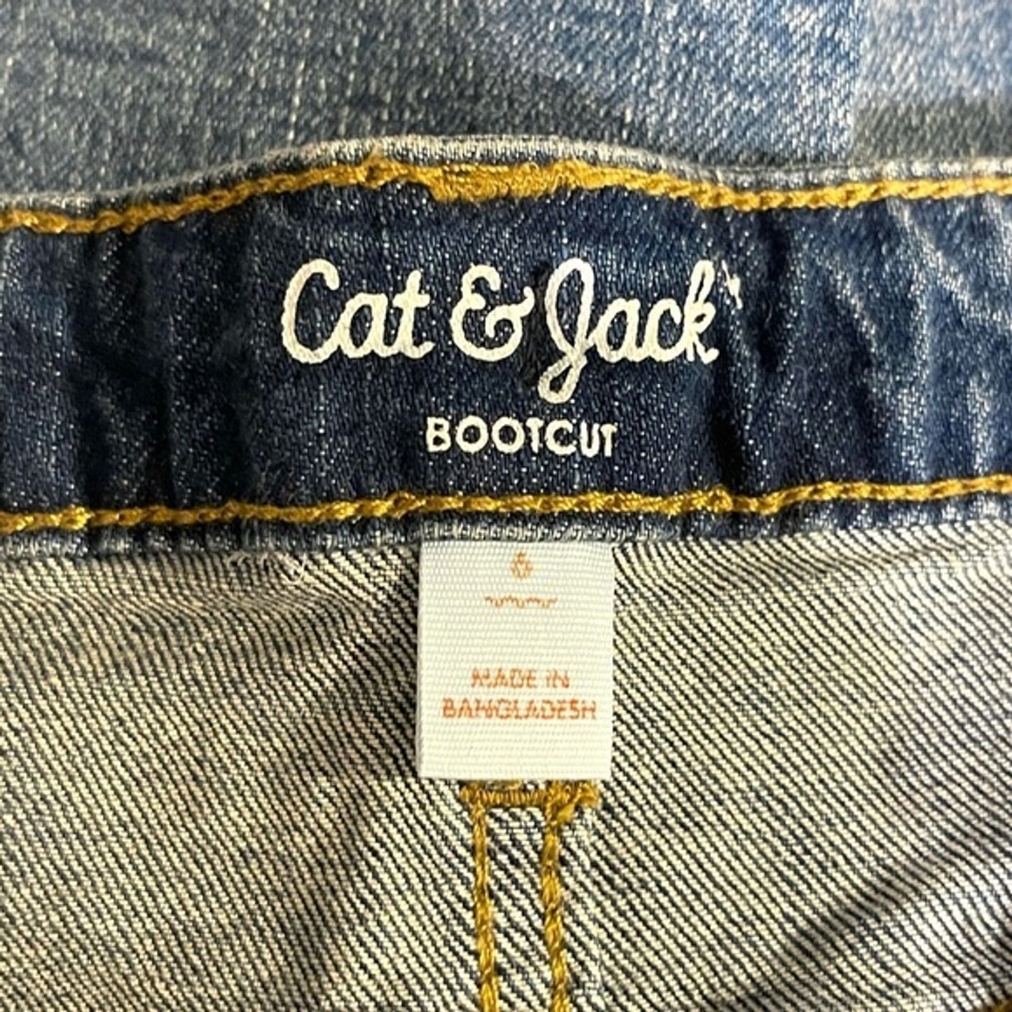 Cat & Jack Boys Sz 6 Straight Leg Bootcut Jeans Vintage Wash Denim Kids Jeans