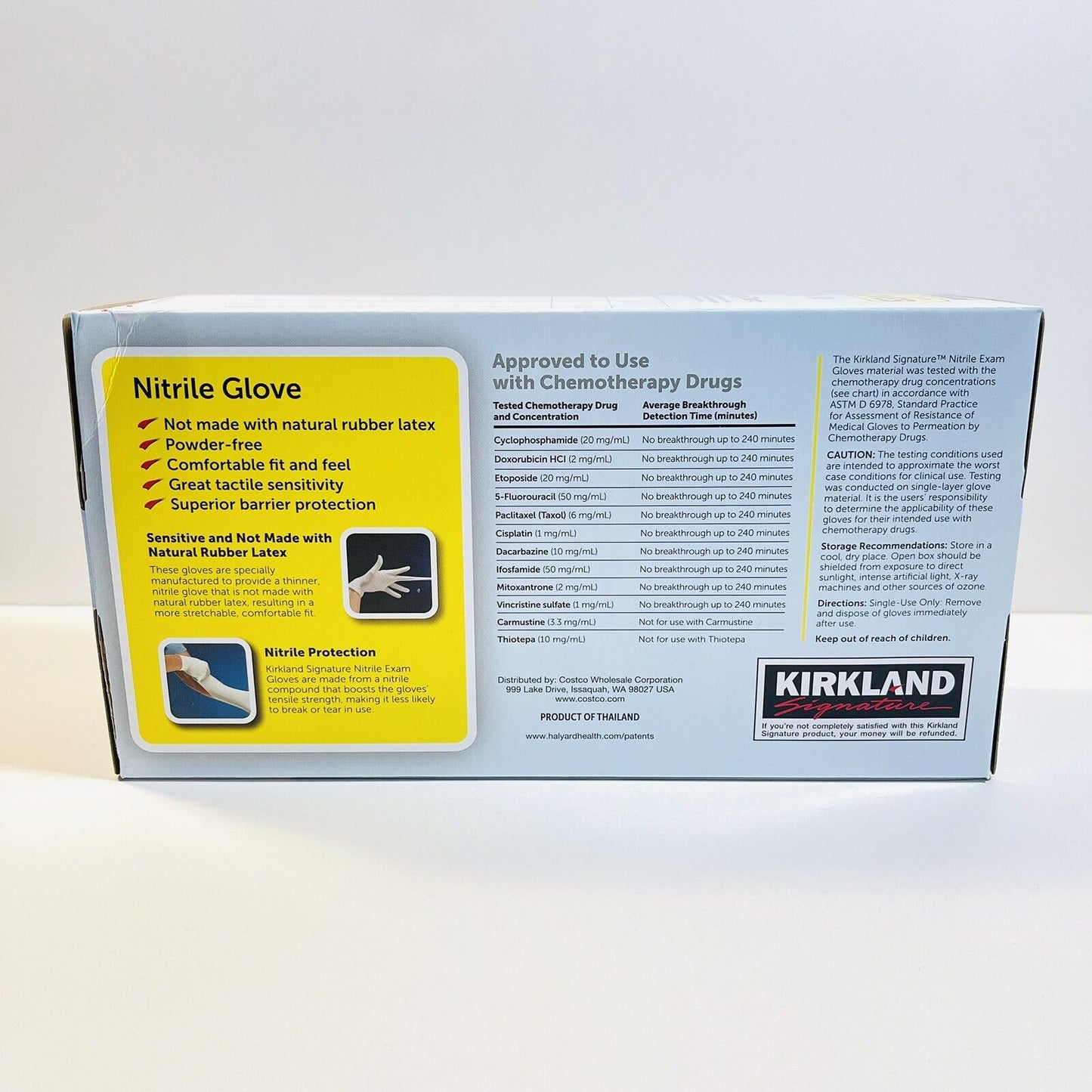 Kirkland Signature Nitrile Gloves Powder-Free Non-Latex Gloves Size L 200 Ct NEW