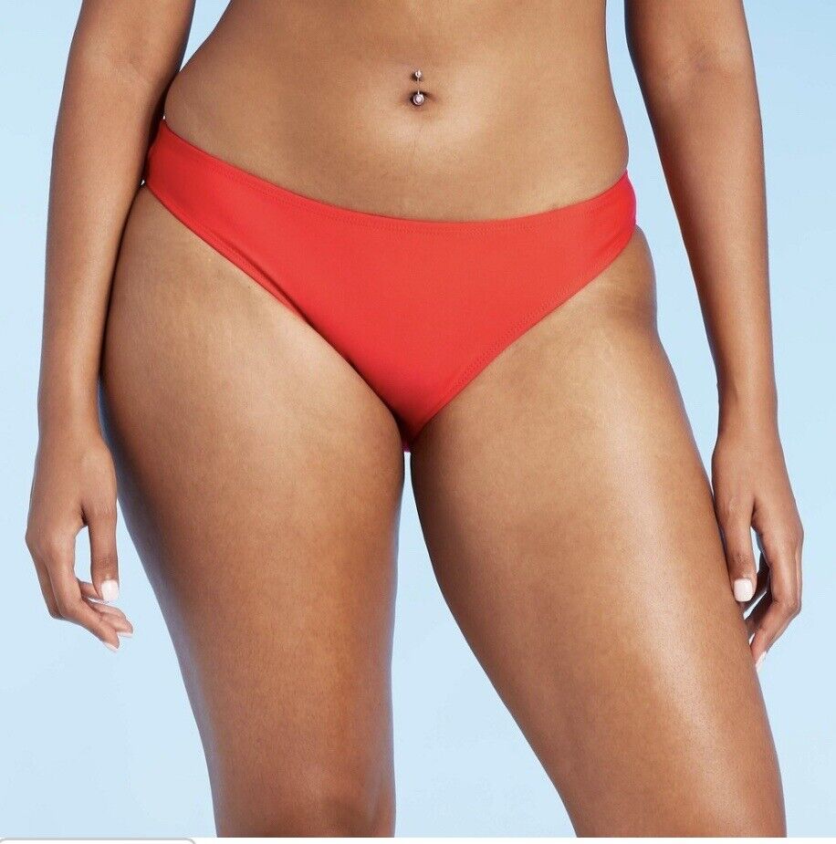 Xhilaration Hipster Red Swim Bikini Bottoms NWT Size XL Juniors Womens 12-14