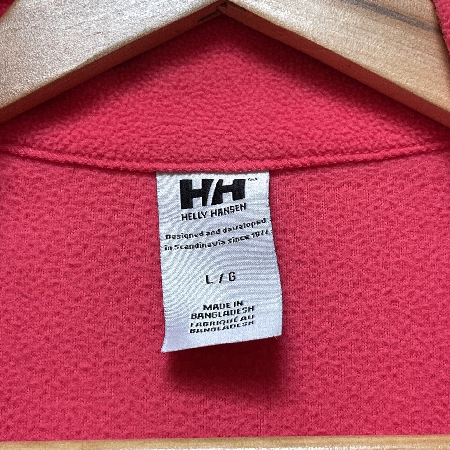 Helly Hansen DayBreaker Womens Large Fleece Jacket Pink Blue Zip Polartec