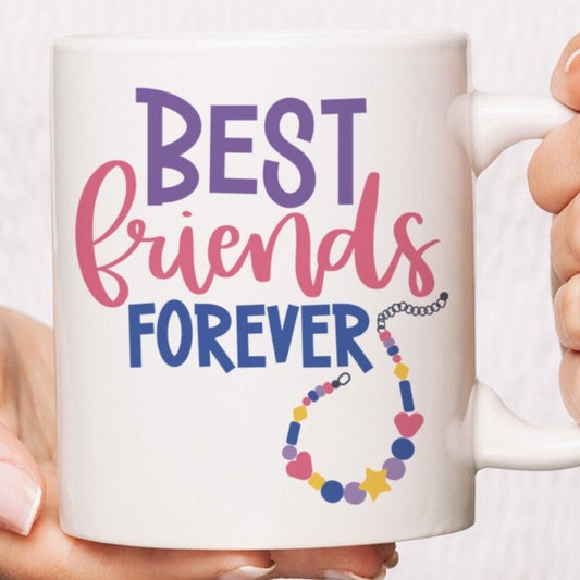 Cute Friendship Mug Best Friend Gift BFF Coffee Mug Tea Cup Nostalgia 80s 90s
