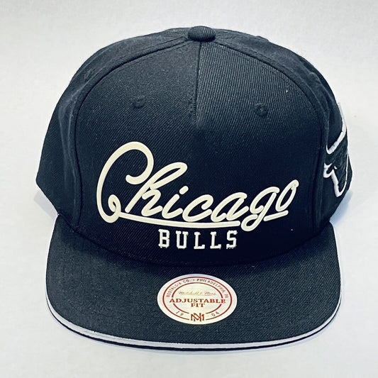 Chicago Bulls Snapback Hat Mitchell Ness Lights Glow Cap NBA Basketball Mens