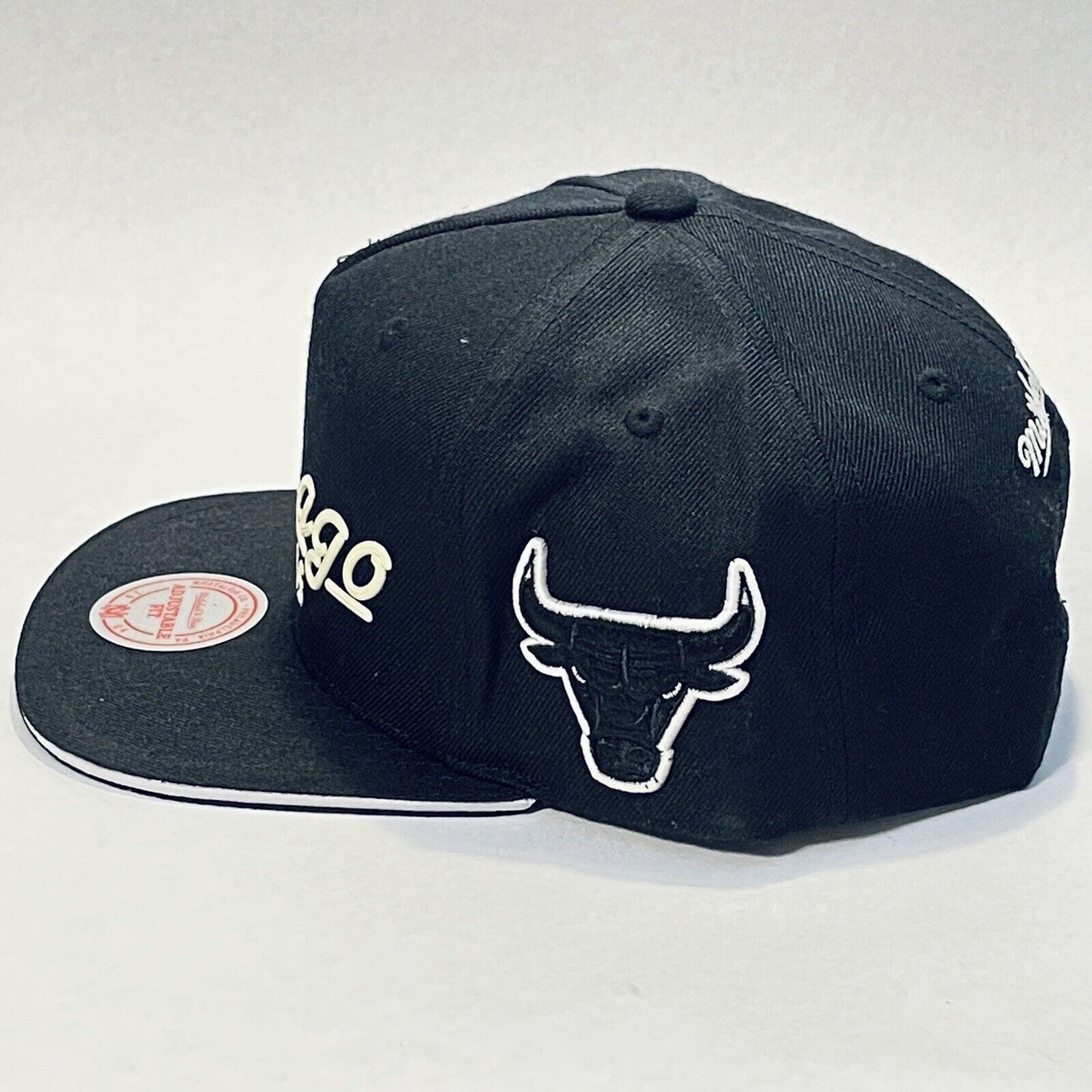 Chicago Bulls Snapback Hat Mitchell Ness Lights Glow Cap NBA Basketball Mens