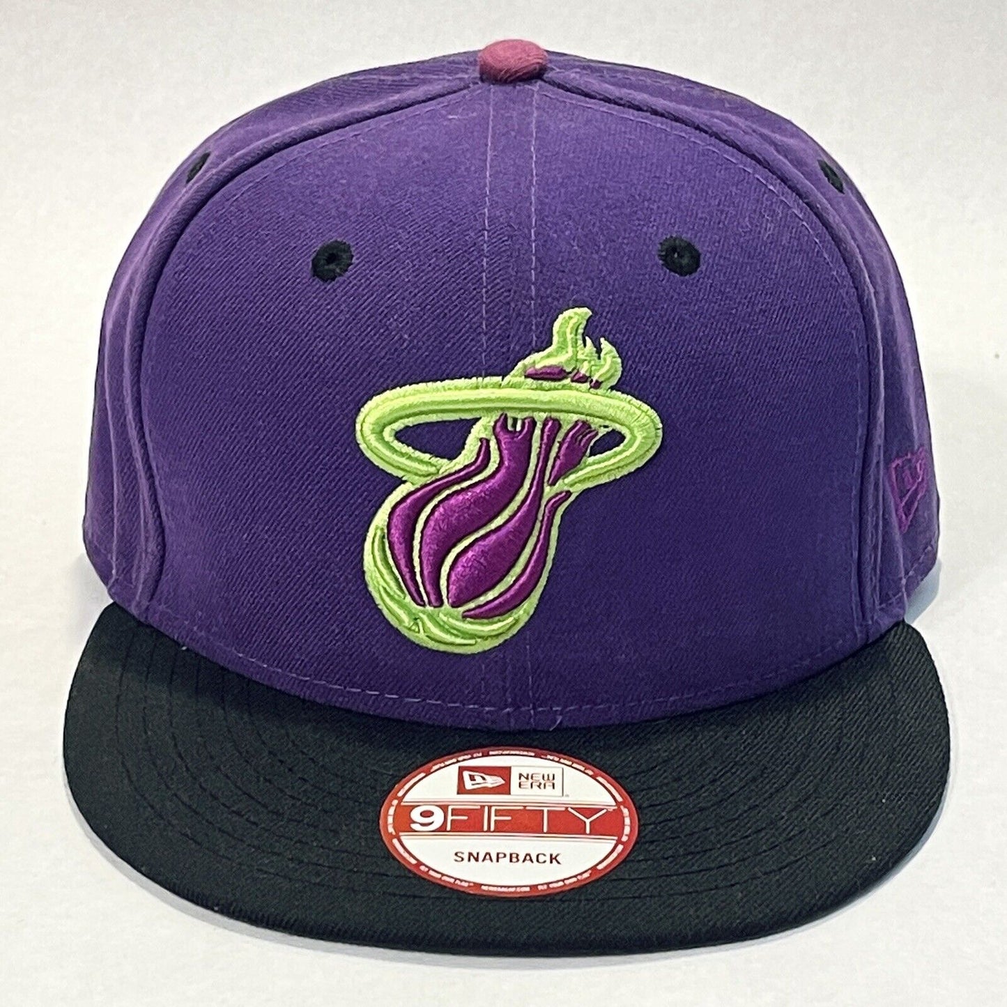 Miami Heat Hat Snapback Cap Purple Black New Era 9Fifty NBA Basketball Mens