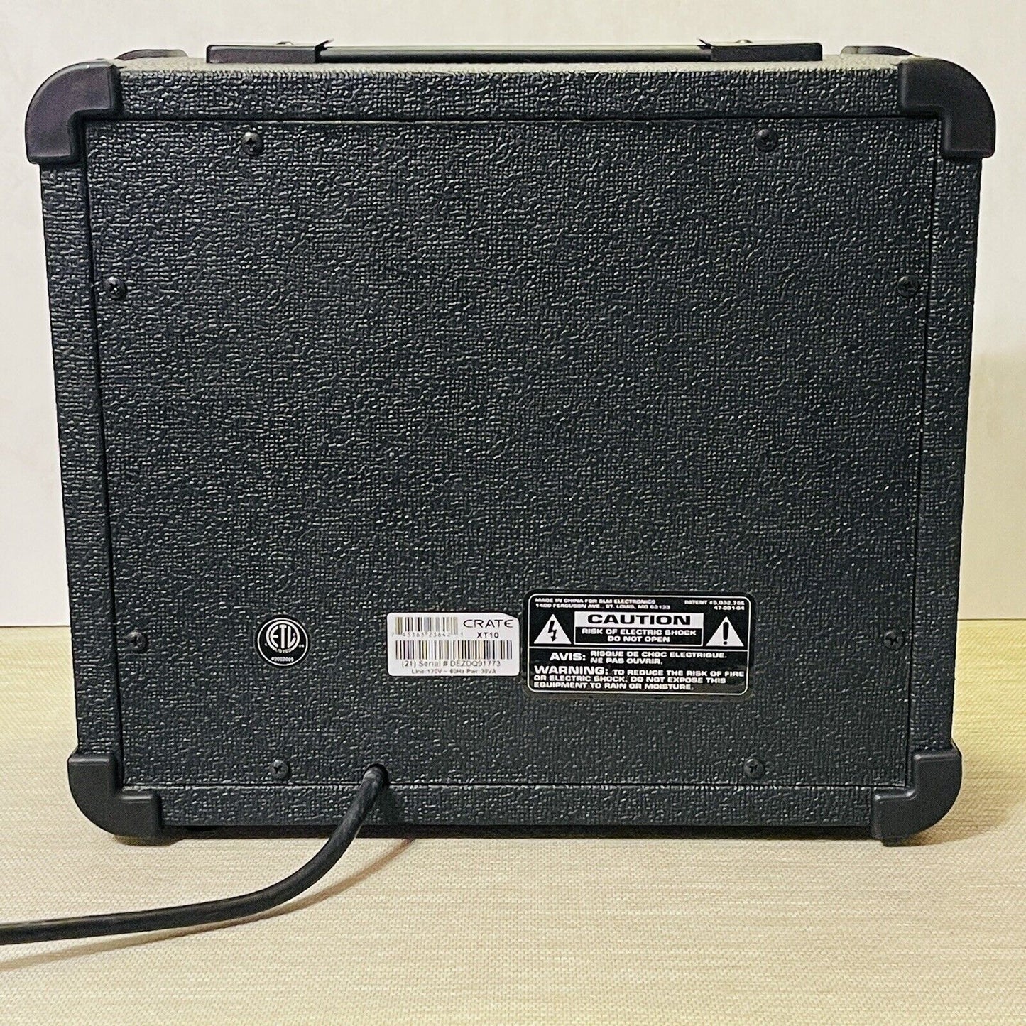 Crate XT10 Guitar Amplifier Practice Amp 10 Watt Tested Working Powers On
