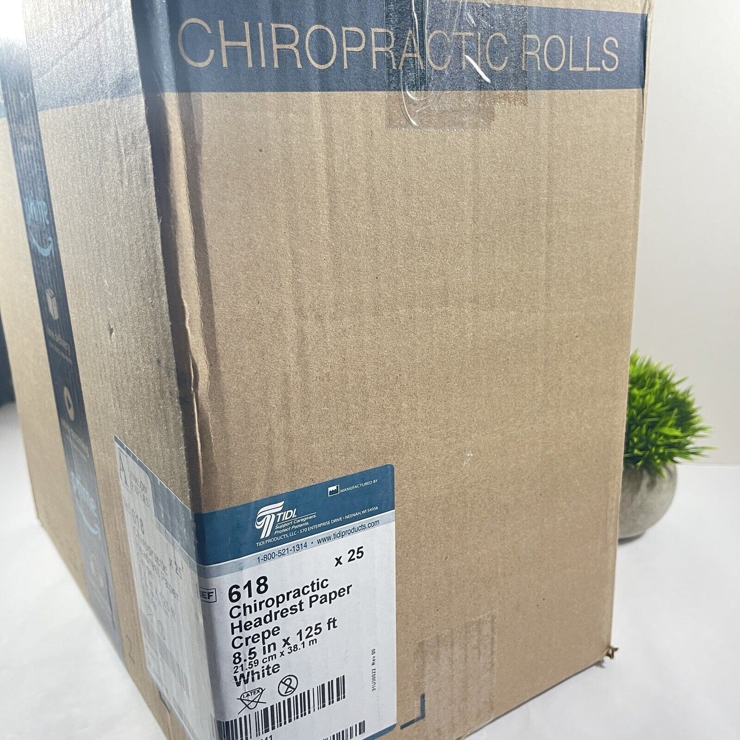 Avalon TIDI Chiropractic Headrest Paper Rolls Crepe 618 8.5"X 125’ 23 Rolls