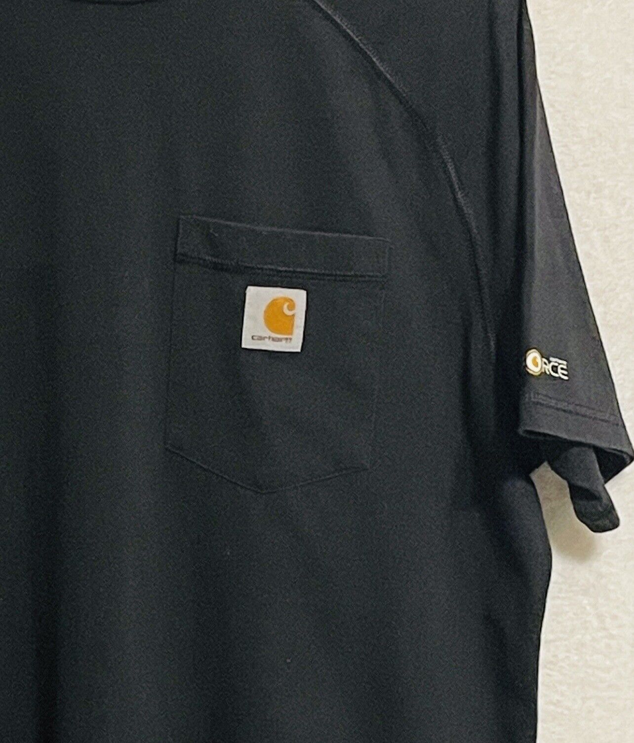 Carhartt Force Mens Size L Short Sleeve Pocket Tshirt Black 100410 Work