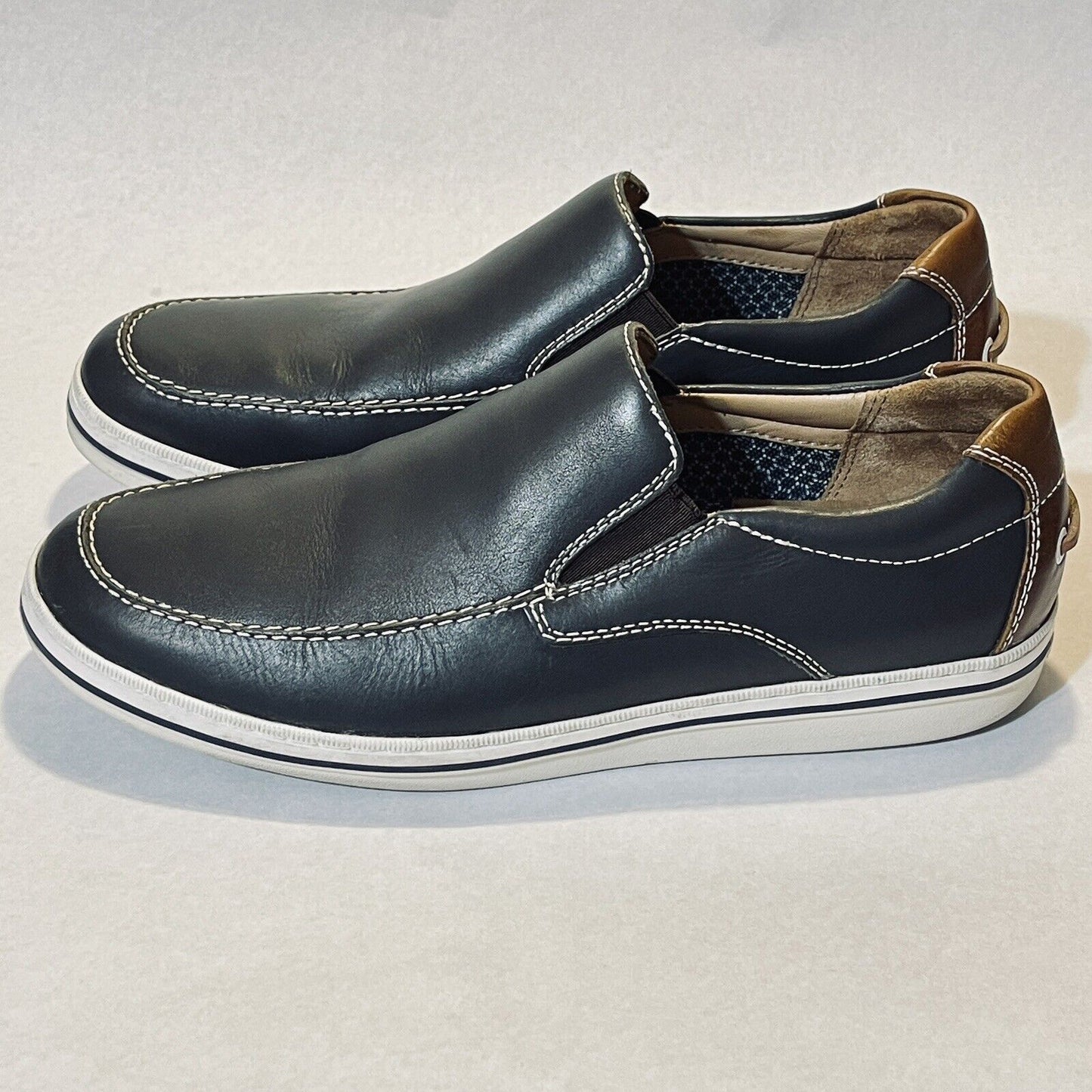 Johnston & Murphy 258309 Size 9 Bowling Moc Venetian Sneakers Shoes Black Brown