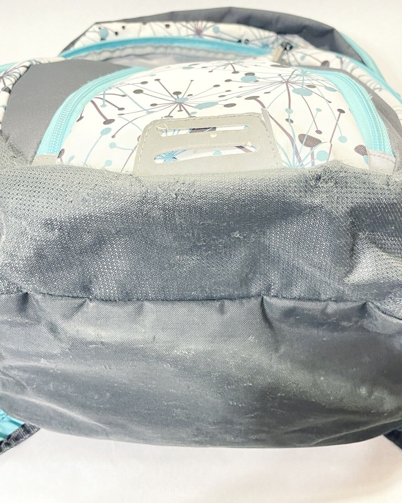 Eastsport Girls Backpack Large Novelty Print Teal White Gray Flaws