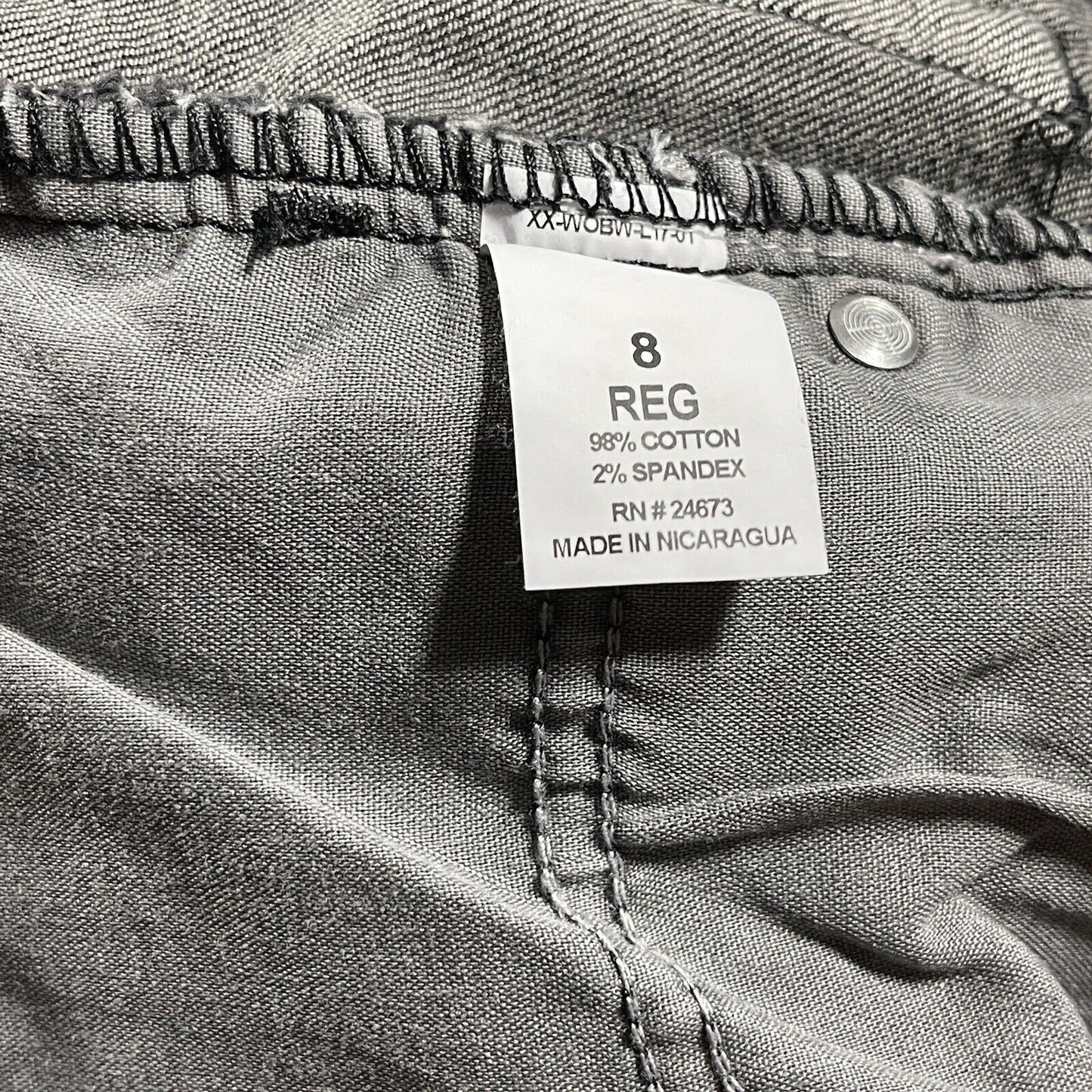 Sonoma Jeans Boys Sz 8 Straight Slim Fit Black Faded Wash Adjustable Waist