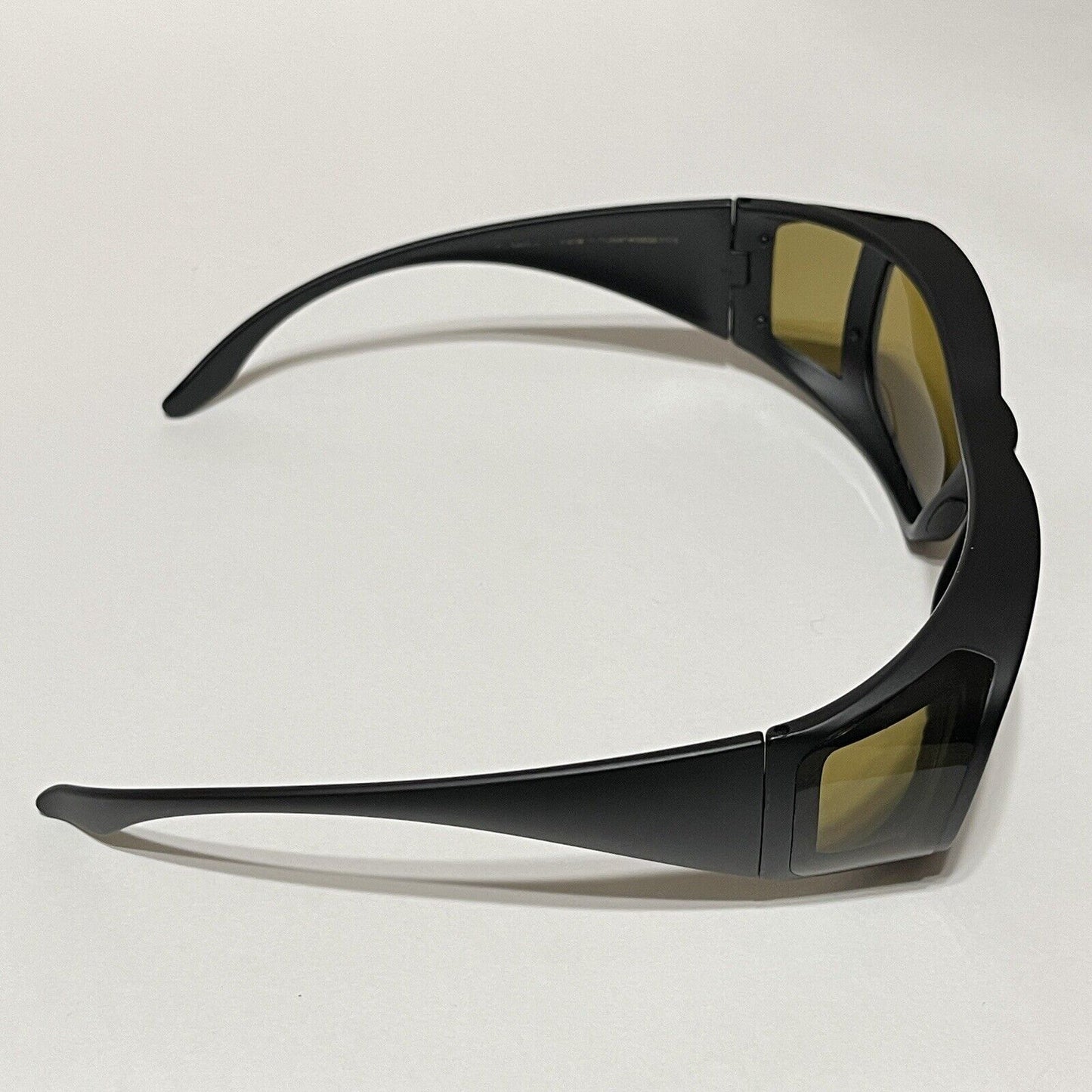 Eagle Eyes FITONS Wrap Around Sunglasses Black Yellow Lens #10035