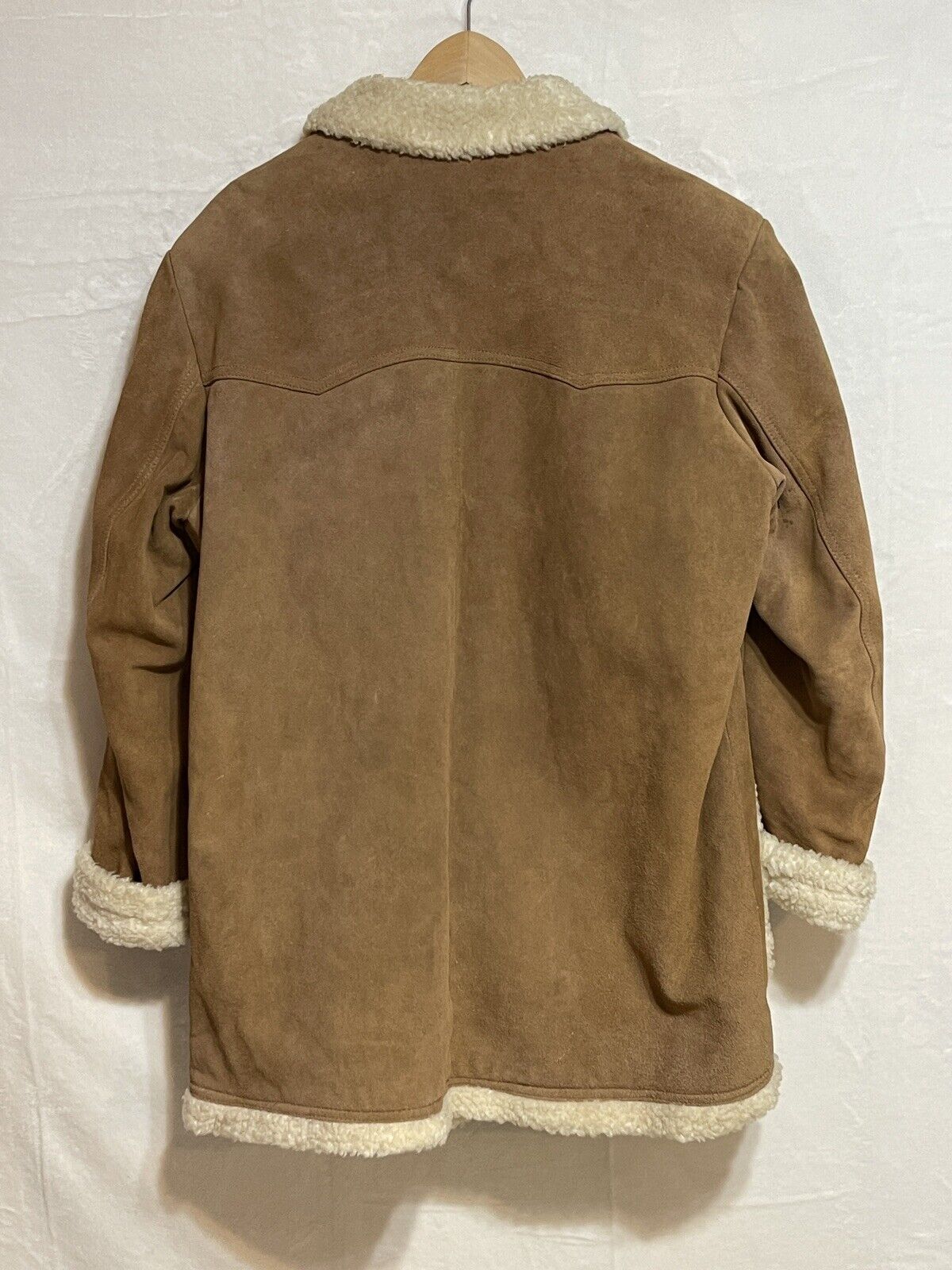 Vintage Rancher Jacket Mens 44 Suede Sherpa Lined Western Farm Coat Yellowstone